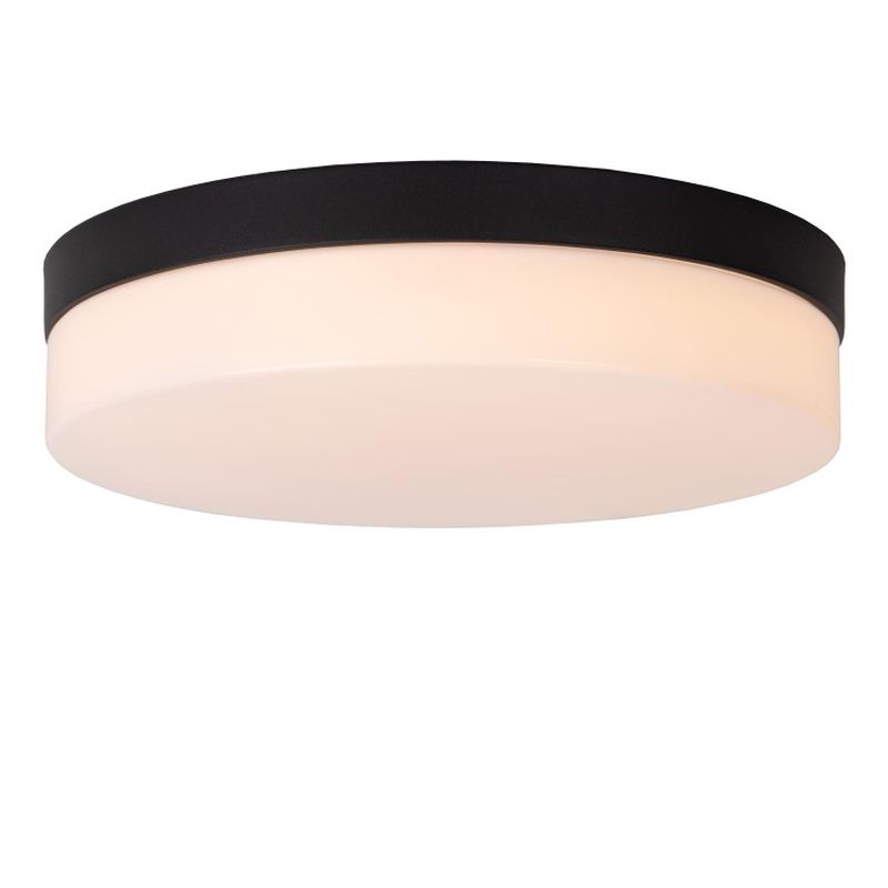 Lucide BISKIT - Zapustené stropné svietidlo Kúpeľňa - Ø 28 cm - LED - 1x18W 2700K - IP44 - Čierna